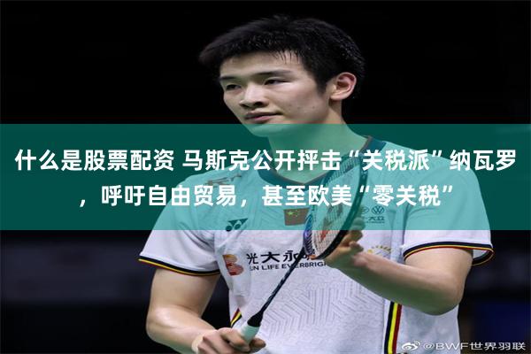 什么是股票配资 马斯克公开抨击“关税派”纳瓦罗，呼吁自由贸易，甚至欧美“零关税”