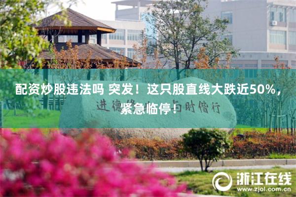 配资炒股违法吗 突发！这只股直线大跌近50%，紧急临停！