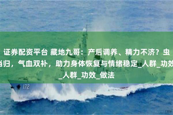 证券配资平台 藏地九哥：产后调养、精力不济？虫草 + 当归，气血双补，助力身体恢复与情绪稳定_人群_功效_做法